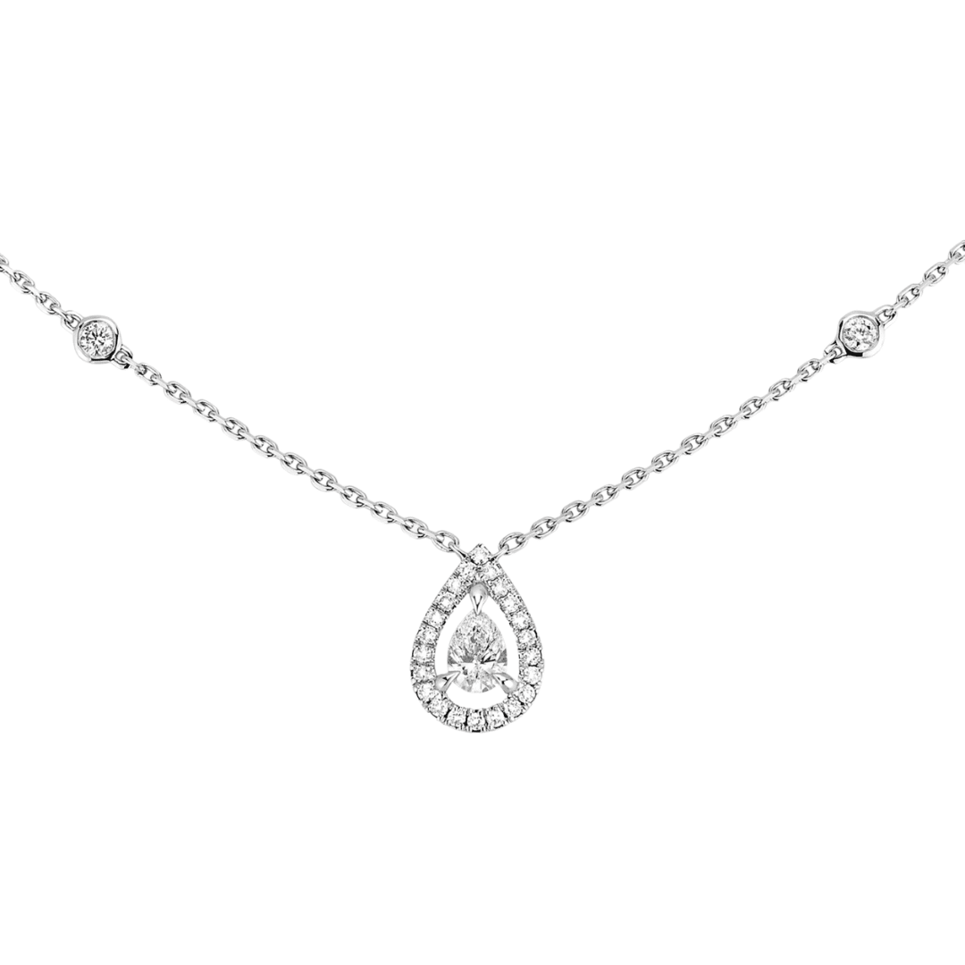 Collier Diamant Joy Poire 0,25ct Or Blanc Messika Raynal-Aix-en-Provence