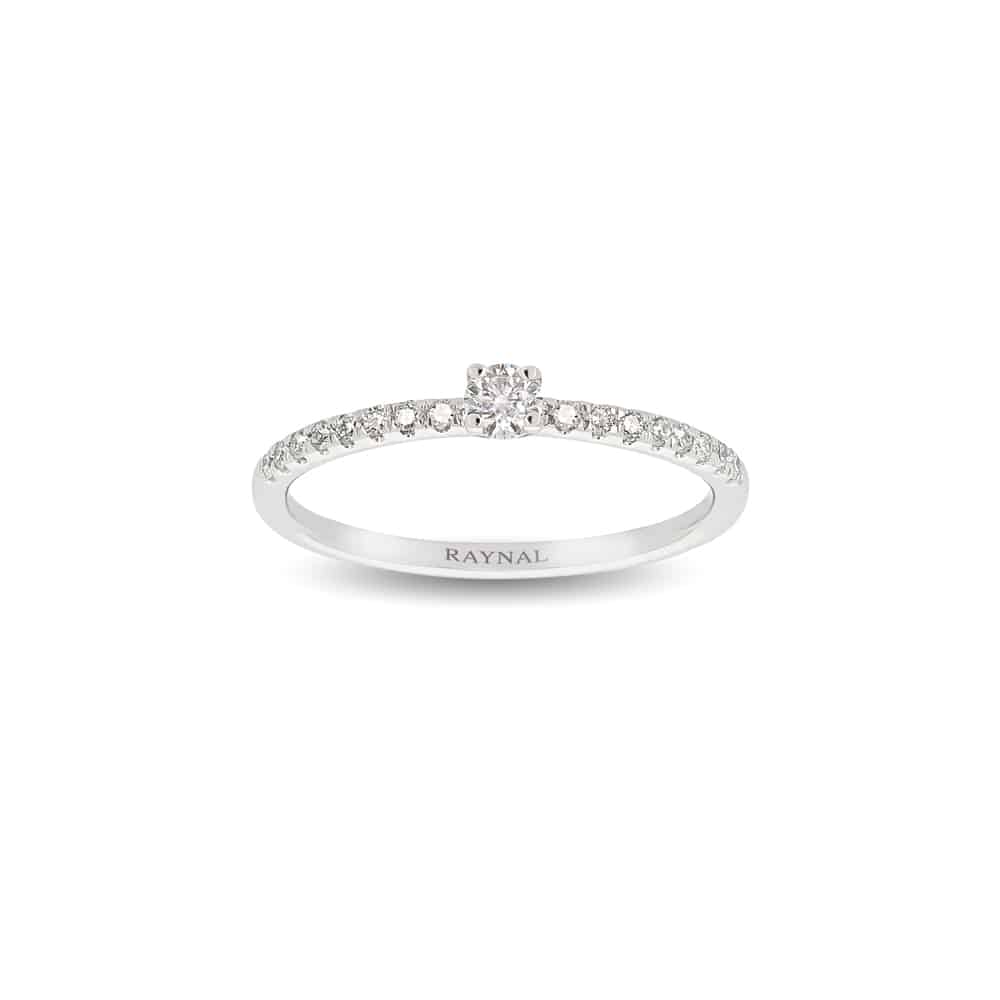 Bague Solitaire Or Blanc Diamant raynal aix en provence fiancaille 1010€ bijoux